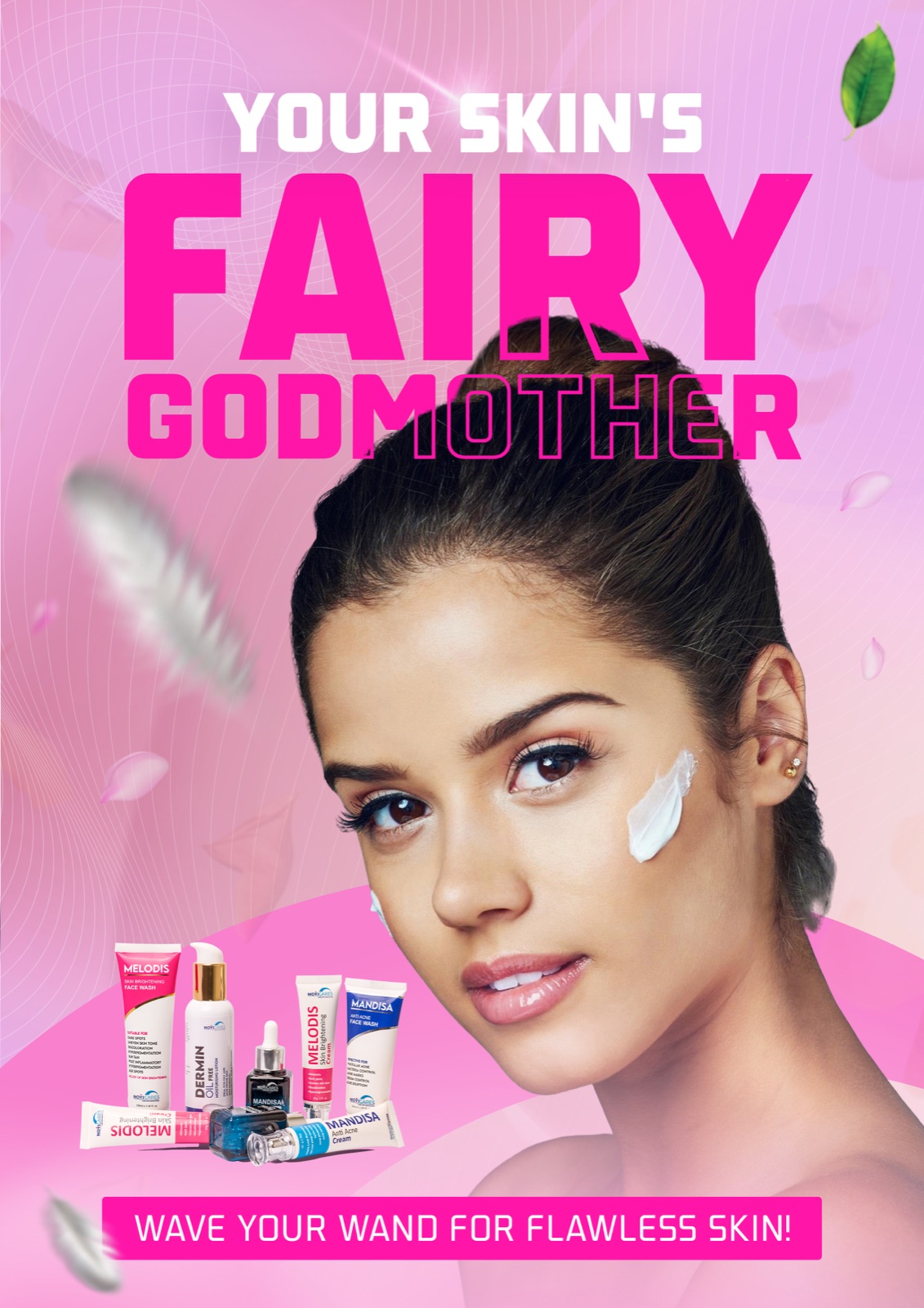 Fairy Godmother skincare poster, second layout