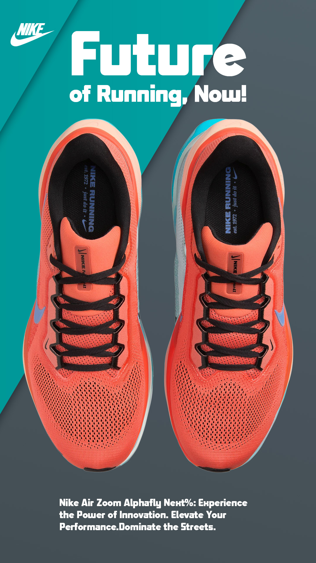 Nike Air Zoom Alphafly Next% story, top view