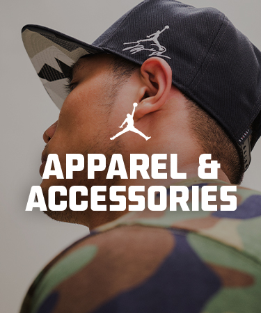 Jordan apparel and accessories category tile.