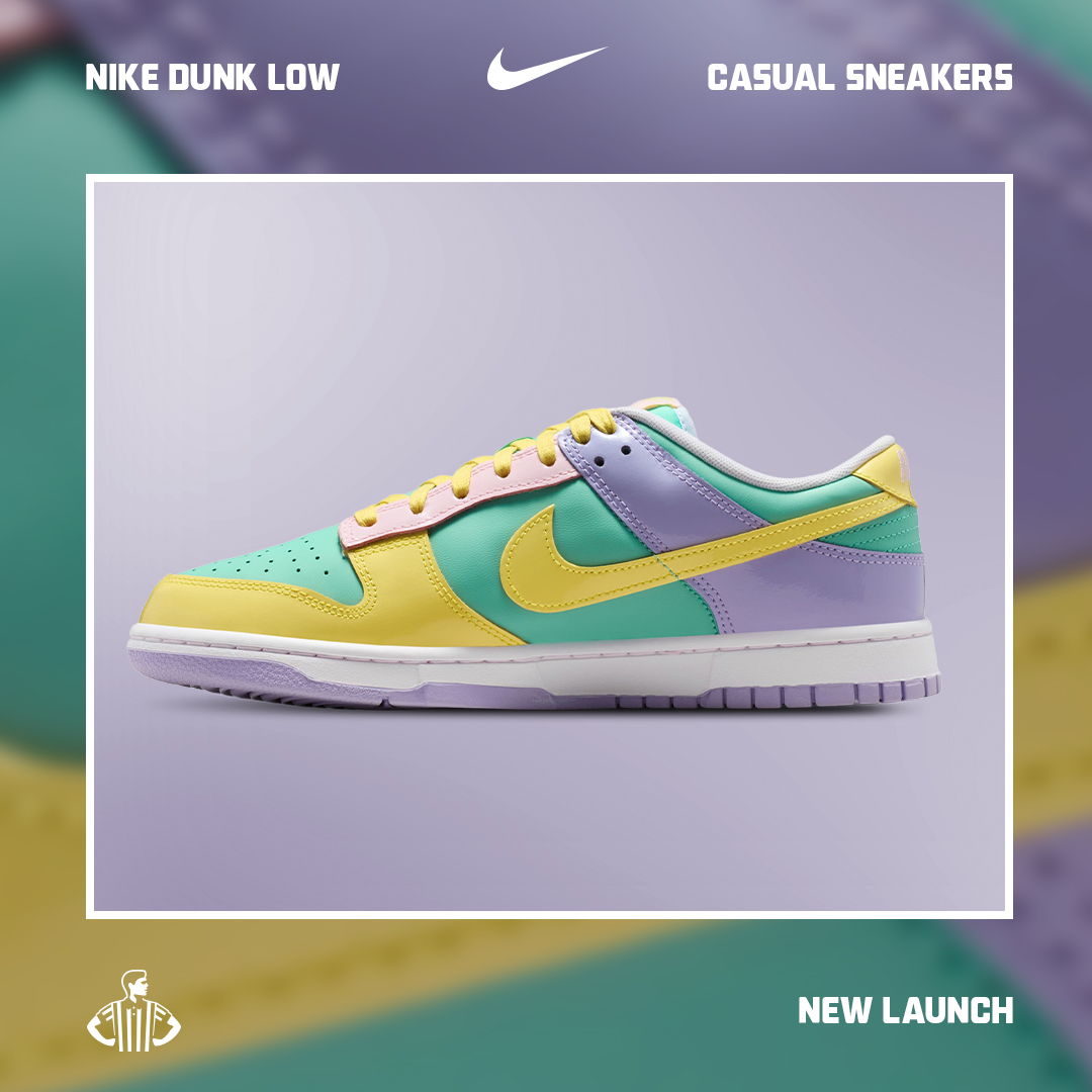 Nike Dunk Low pastel colorway, casual sneakers, new launch