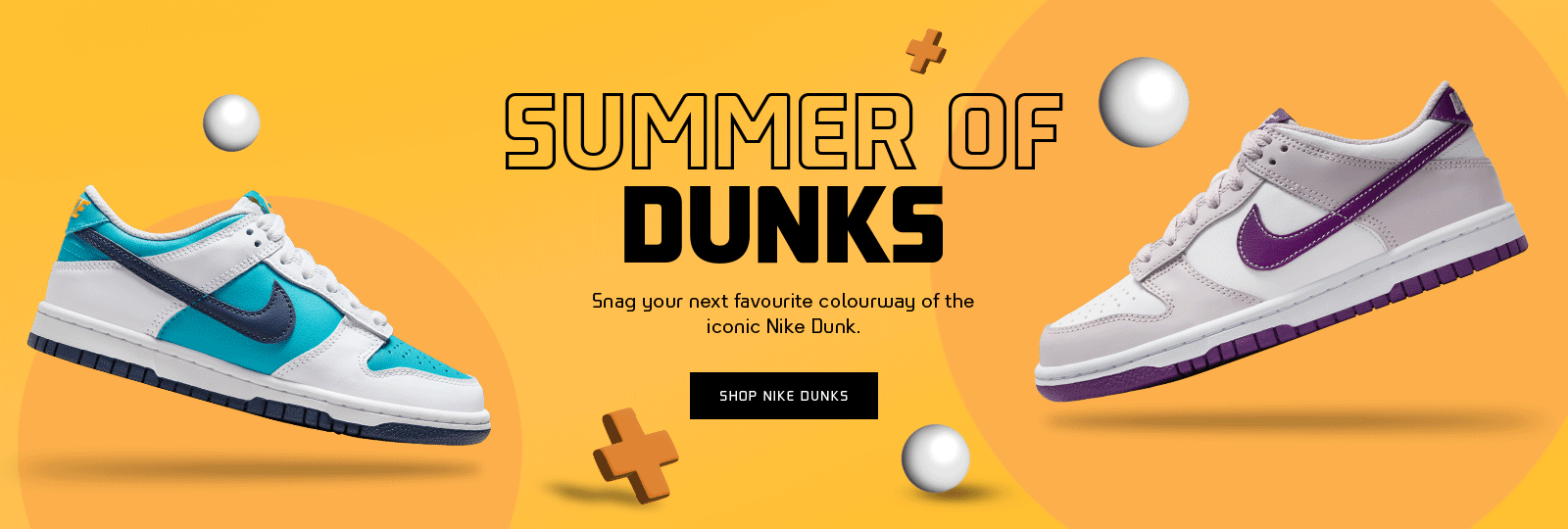 Summer of Dunks animation. Snag your next favourite colourway of the iconic Nike Dunk.