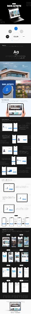 Real estate color, type, and screens on desktop and phone